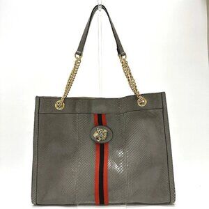 GUCCI 537219 Sherry line raja tiger head Shoulder Bag Chain Tote Bag gray